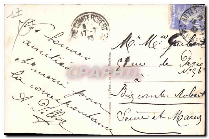 CPA Royan Le Chay Cote d'Argent Maree montante  — Back