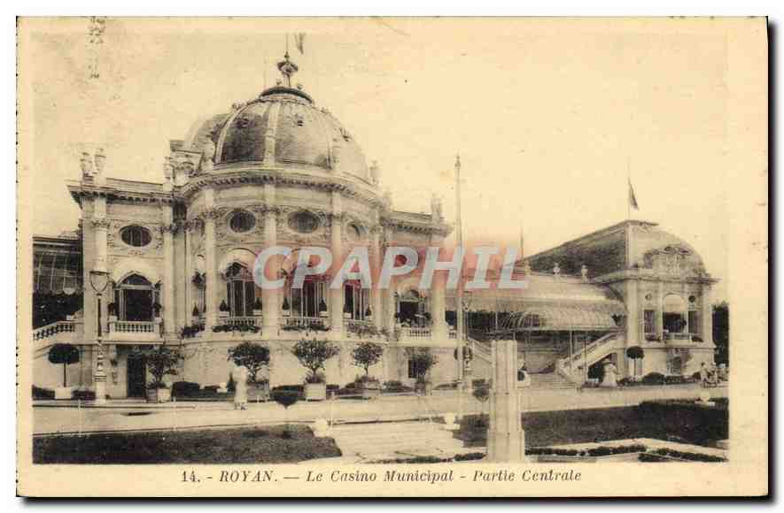 CPA Royan Le Casino Municipal Partie Centrale 