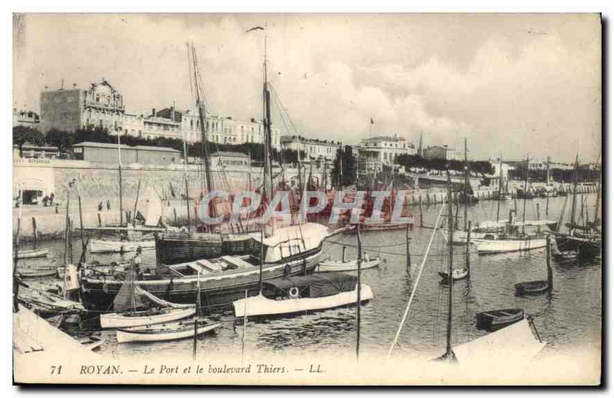 Royan — Le Port et le boulevard Thiers — LL. n°71