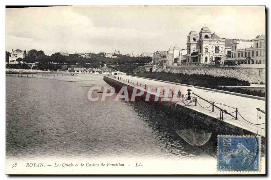 CPA Royan Les Quais et le Casino de Foncillon 