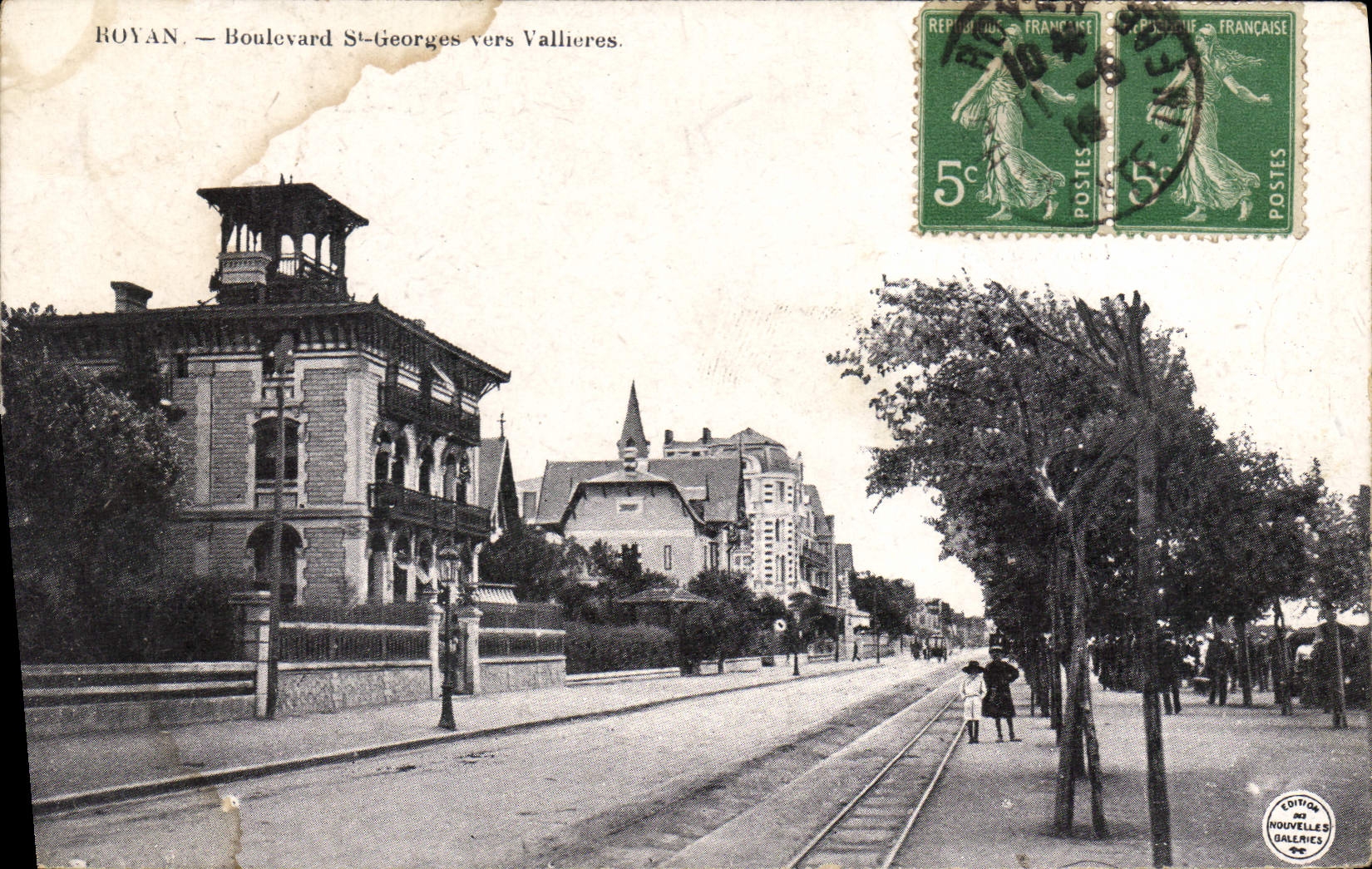 CPA Royan Boulevard St Georges vers Vallieres 