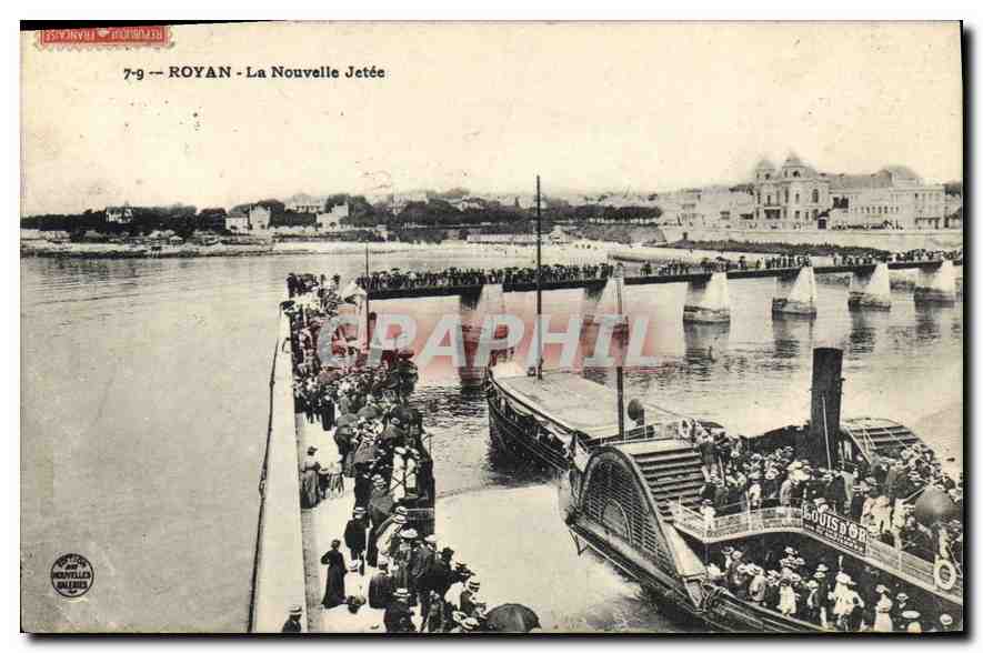 CPA Royan La Nouvelle Jetee Bateau