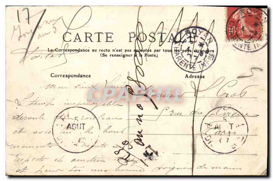 CPA Royan La Nouvelle Jetee Bateau — Rückseite