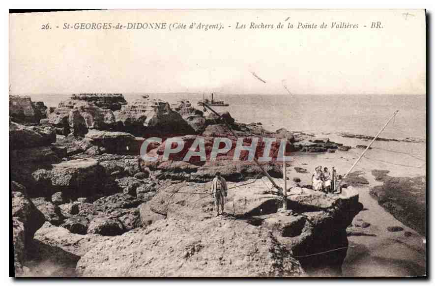 CPA St Georges de Didonne Cote d'Argent Les Rochers de la Pointe de Vallieres 