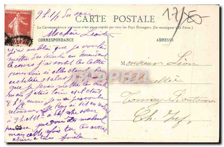 CPA Environs de Royan Promontoire de Vallieres  — Verso