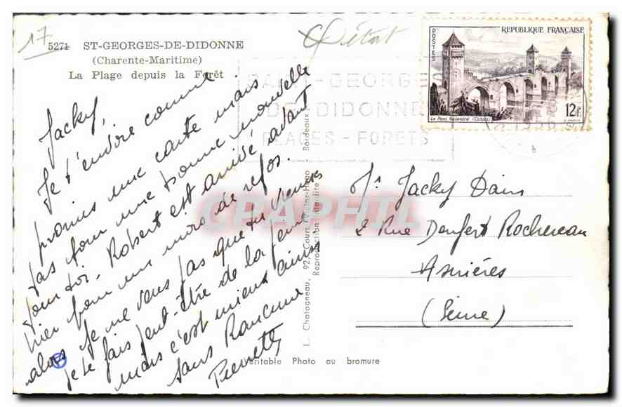 CPM St Georges de Didonne Charente Maritime La Plage depuis la Foret — Reverso