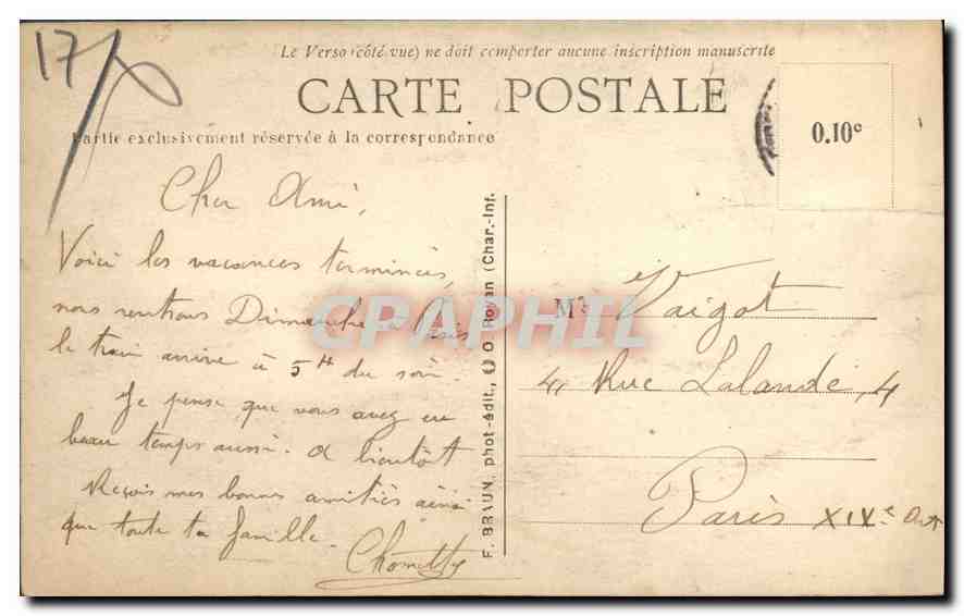 CPA Charente Inf St Georges de Didonne Vue Generate  — Rückseite