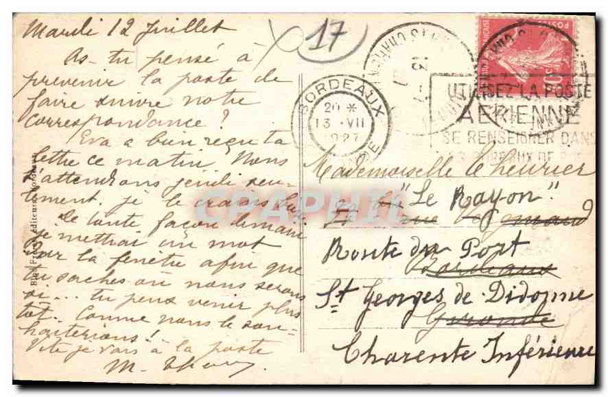 CPA Saint Georges de Didonne Cote d'Argent Les Rochers isoles de Vaillieres  — Back
