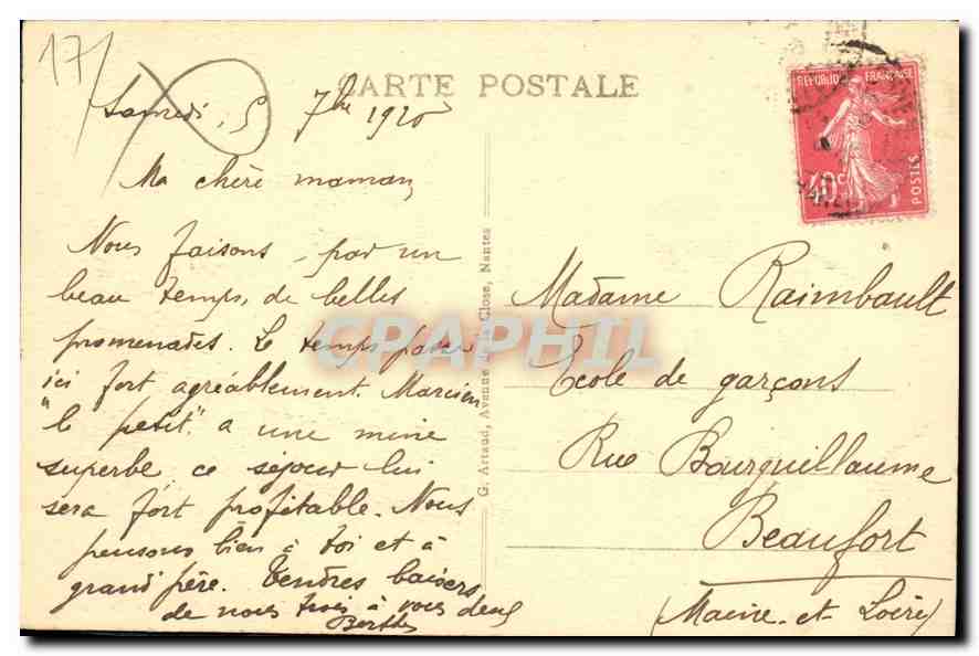 CPA Saint Georges de Didonne Le Phare  — Back