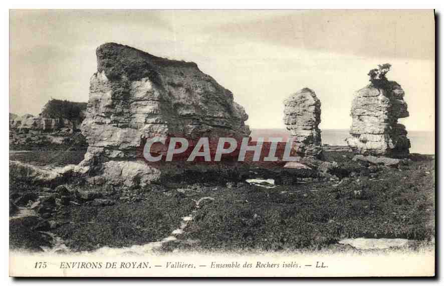 CPA Environs de Royan Vallieres Ensemble des Rochers isoles 