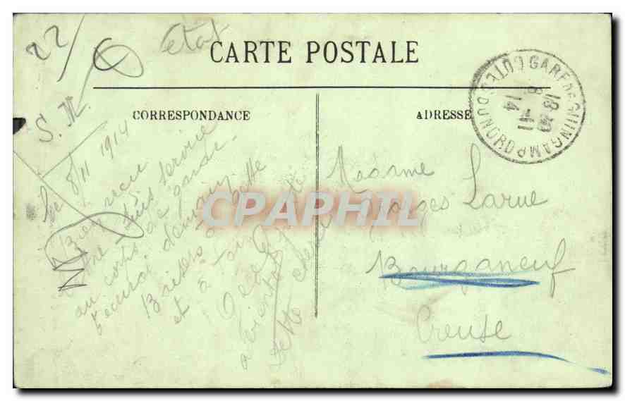 CPA Guingamp L'Eglise Notre Dame de Bon Secours  — Rückseite