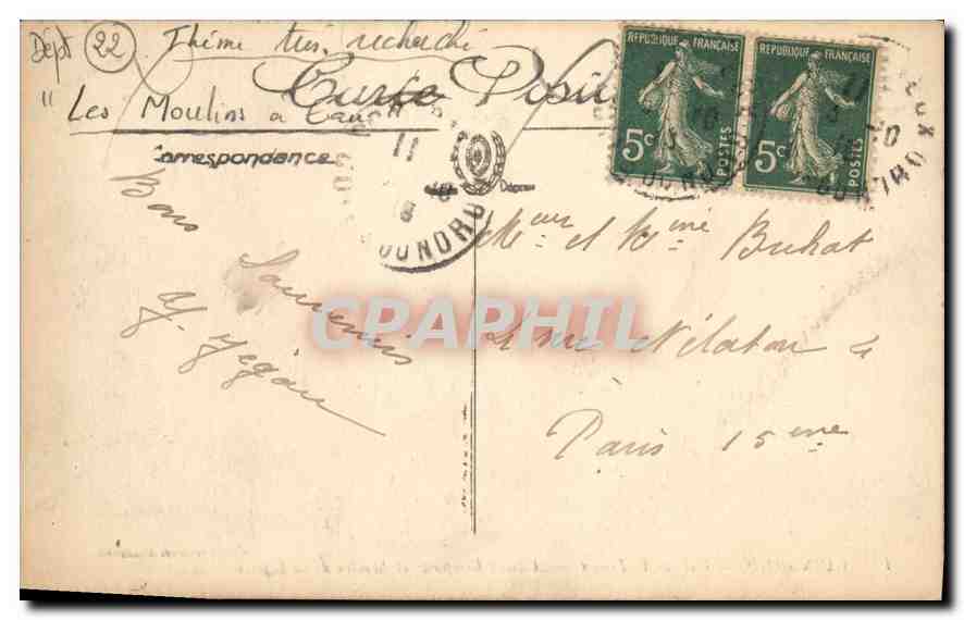 Guingamp — Vue sur le Trieux — Anciens Ramparts et Moulin de la Liberté — Édition réservée Dioudonna — LL — N° 18 — Reverso