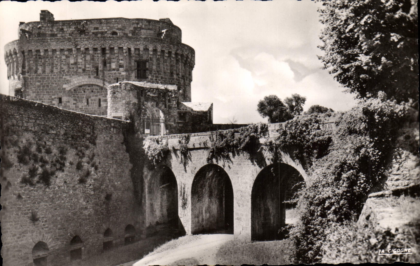CPM Dinan Cote du Nord Le donjon du Chateau de la Duchesse Anne et les Douves 
