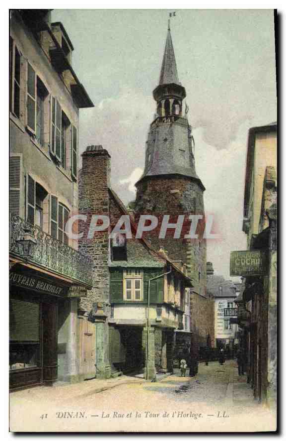 Dinan — La Rue et la Tour de l'Horloge — L.L.