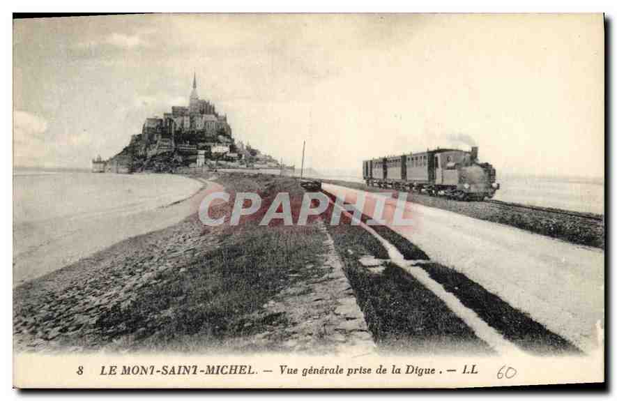 El Mont-Saint-Michel — Vista general tomada desde la Digue — LL 60