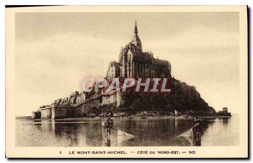 CPA Le Mont Saint Michel Cote du Nord Est Pecheurs Peche