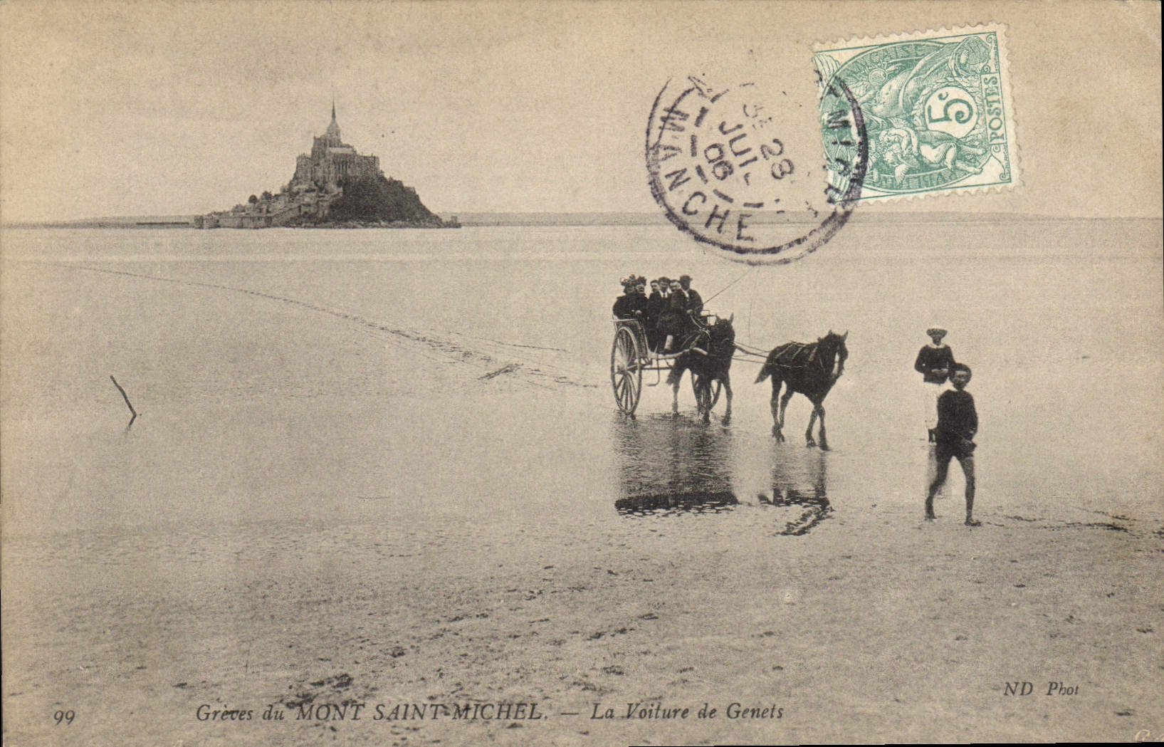 Grèves du Mont Saint-Michel — La Voiture de Genets — ND Phot
