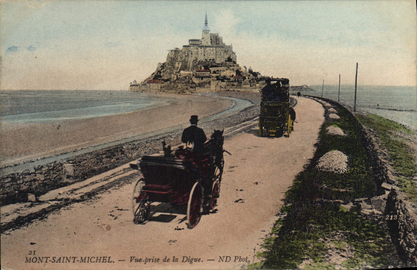 Mont-Saint-Michel — Vista tomada desde la Digue — ND Phot.