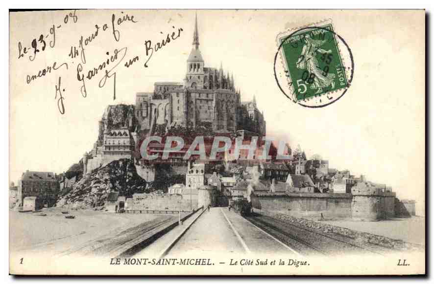 Le Mont-Saint-Michel — Le Côté Sud et la Digue — LL.