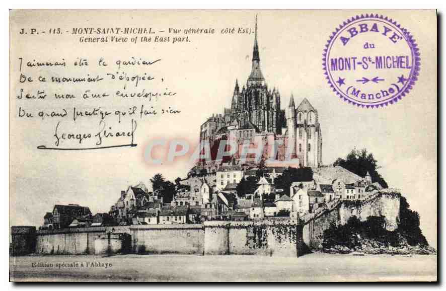 CPA Mont Saint Michel Vue generale cote Est 