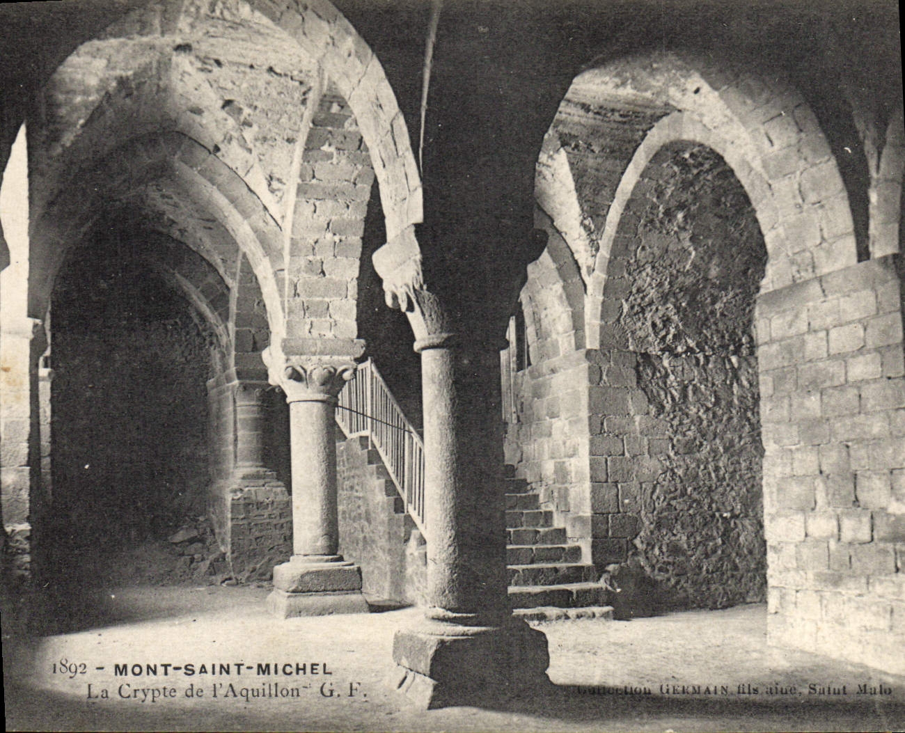 Mont-Saint-Michel — La Crypte de l'Aquillon — G. F. / Collection GERMAINS fils aîné, Saint Malo