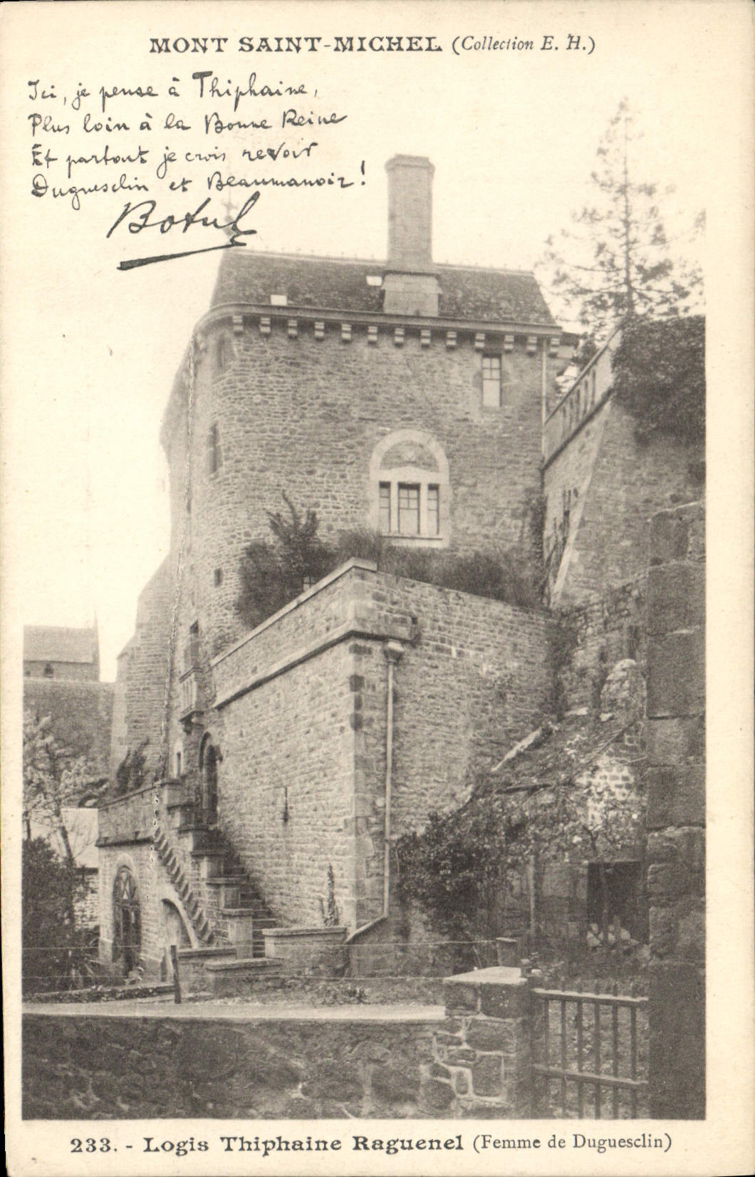 Mont Saint-Michel — Logis Thiphaine Raguenel (Frau von Duguesclin) — Sammlung E.H. n°233