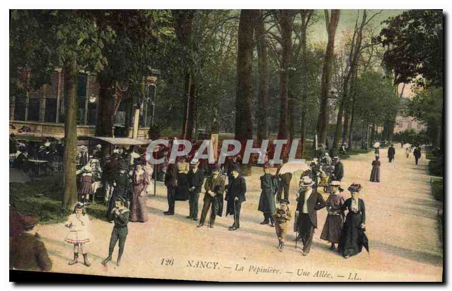 CPA Nancy La Pepiniere Une allee