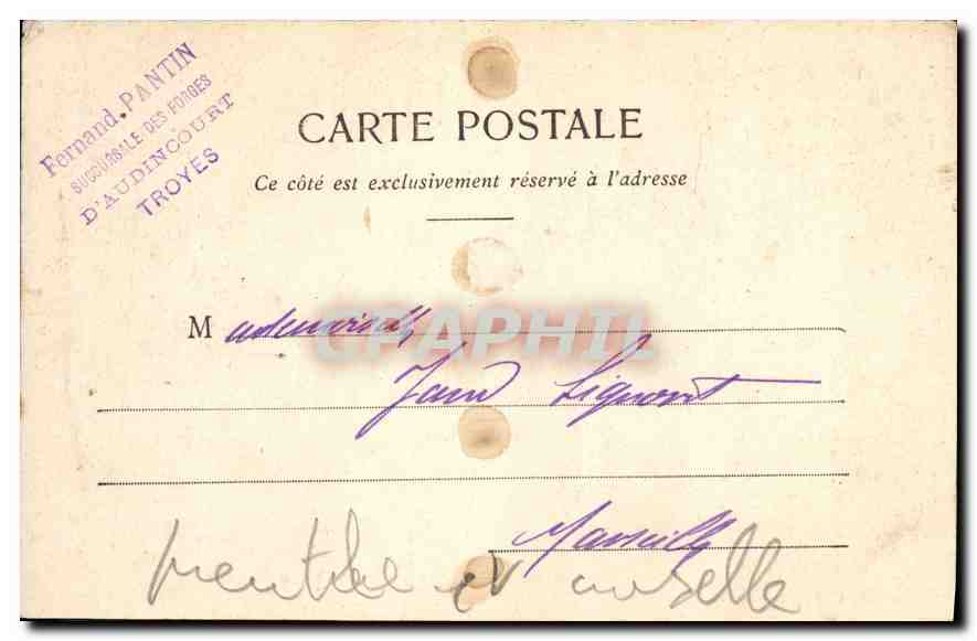 CPA Nancy Place Stanislas et Grille Jean Lamour  — Verso