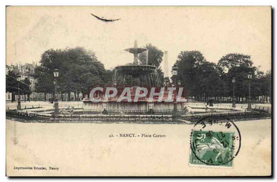 Nancy - Place Carnot — Imprimeries Réunies, Nancy, n°42