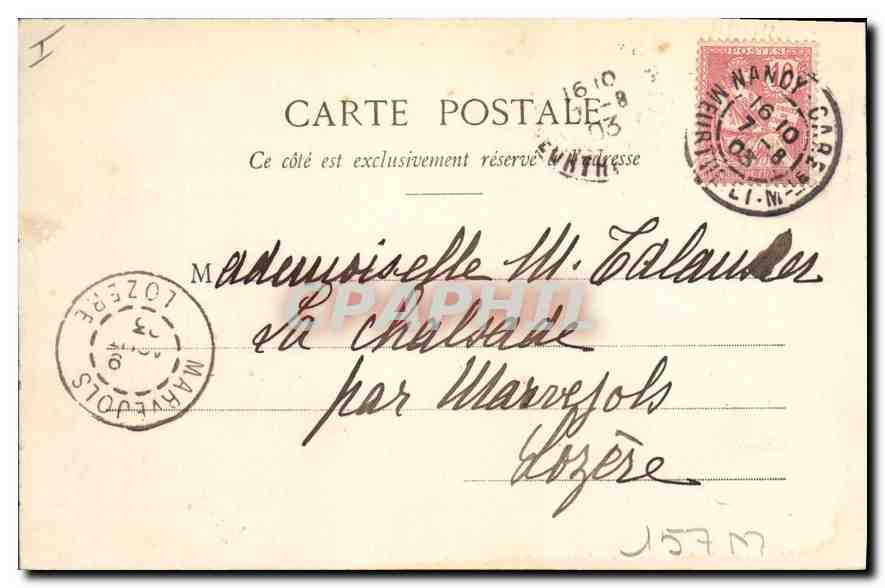 CPA Nancy La Meurthe au Pont d'Essey — Rückseite