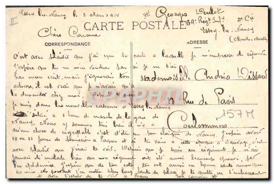 NANCY — Le Monument Carnot et l'Entrée du Cours Léopold — Éditeur : NANCY — n° 41 — Verso