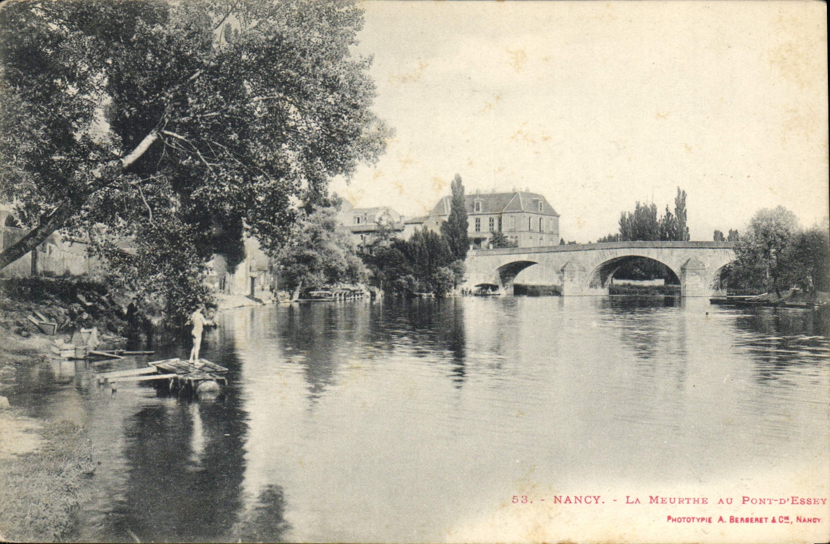 CPA Nancy La Meurthe Au Pont d'Essey 