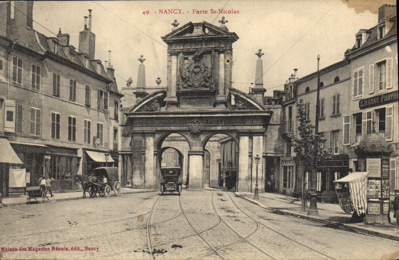CPA Nancy Porte St Nicolas Automobile