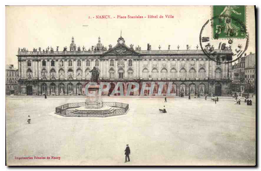 CPA Nancy Place Stanislas Hotel de Ville 