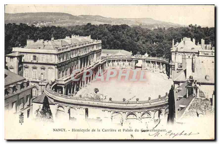 NANCY — Hémicycle de la Carrière et Palais du Gouvernement — M. Cypbas