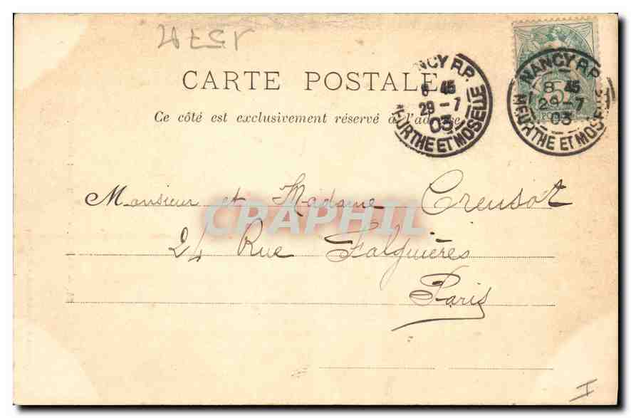NANCY — Monument Carnot — Maison des Magasins Rénnis, édit., n°23 — Reverso