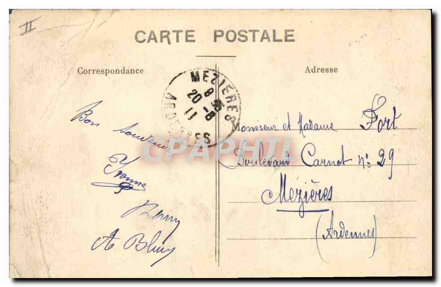 CPA Belfort Caserne Bougenel occupee par le 41 Reg d'Infanterie Militaria — Rückseite