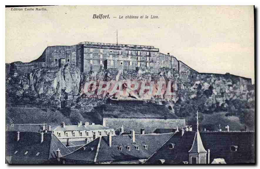 CPA Belfort Le Chateau et le Lion 