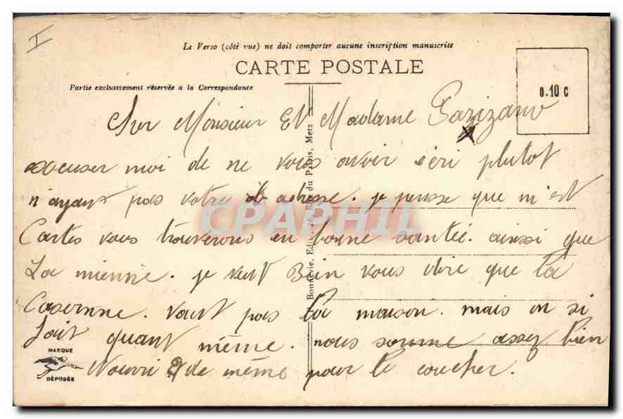 CPA Belfort Porte de Brisach  — Verso