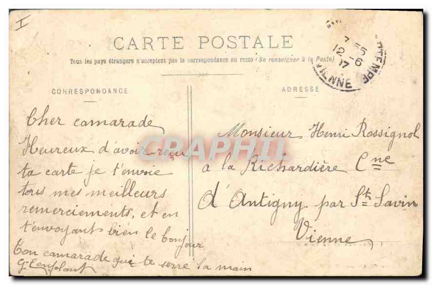 CPA Belfort Le Chateau et le Lion  — Rückseite