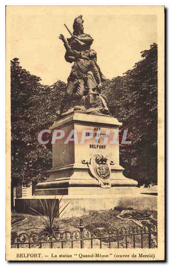 CPA Belfort La statue Quande Meme 