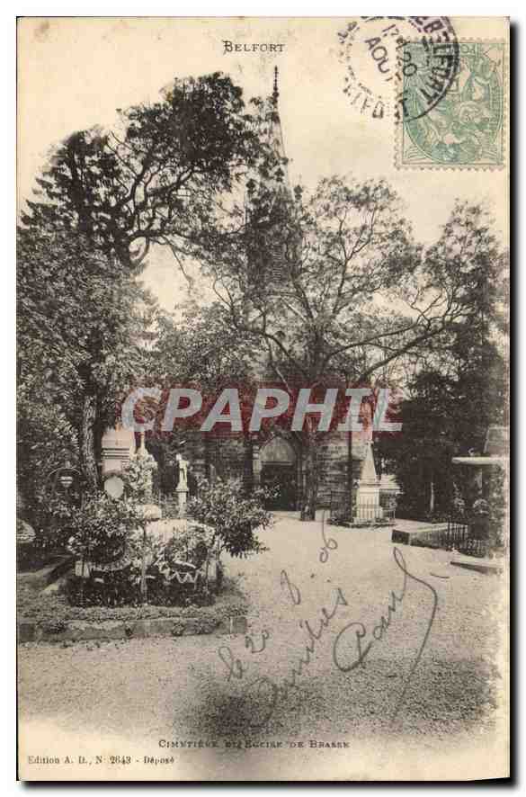CPA Belfort Cimmtiere et eglise de Brasse 