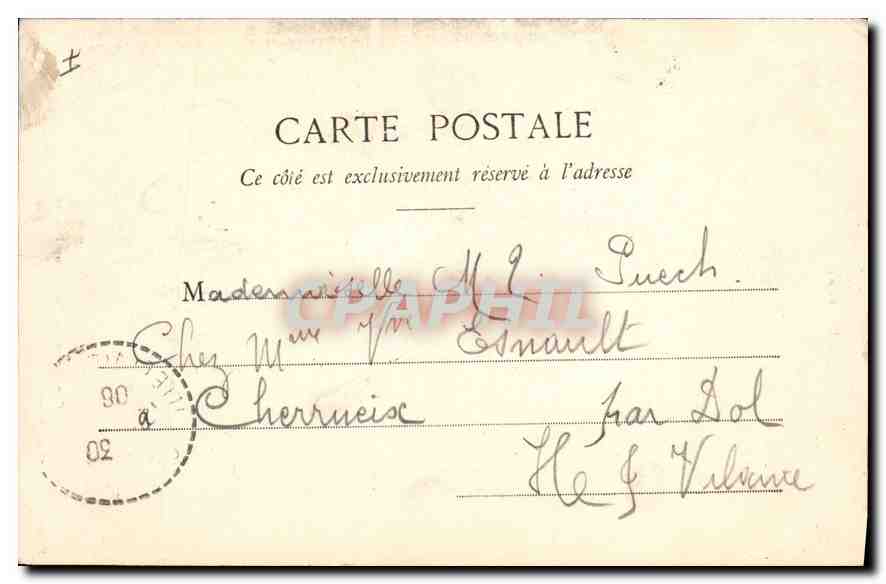 CPA Belfort Cimmtiere et eglise de Brasse  — Verso