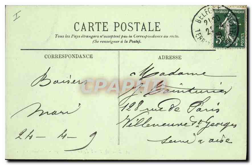 CPA Belfort L'Eglise Saint Joseph L'Abside  — Verso