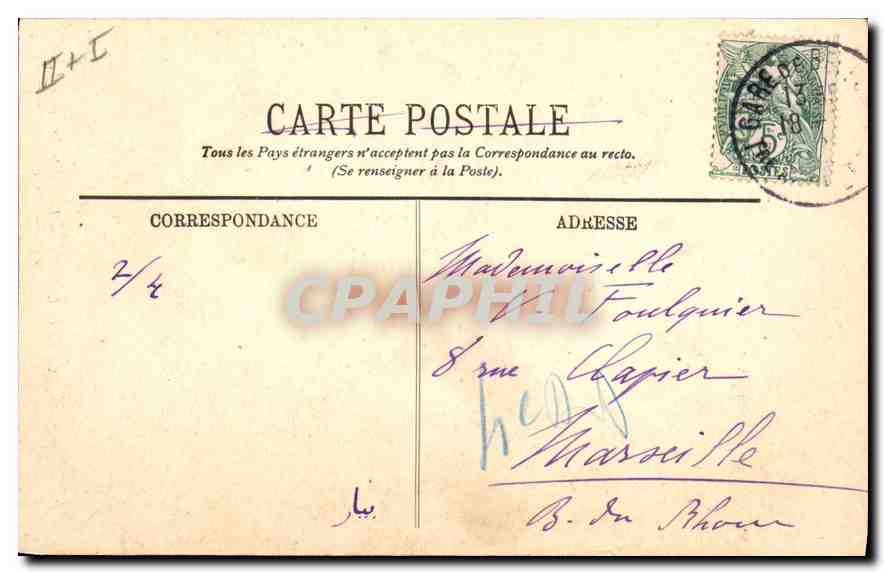 CPA Belfort La Porte de Brisach  — Verso