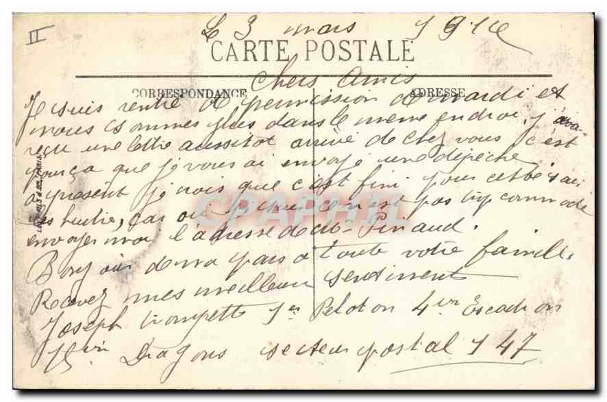 CPA Belfort La Place ed la Republique et le Boulevard Carnot  — Rückseite