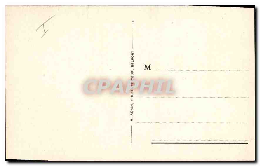 CPA Belfort Territoire Caserne Militaria — Verso