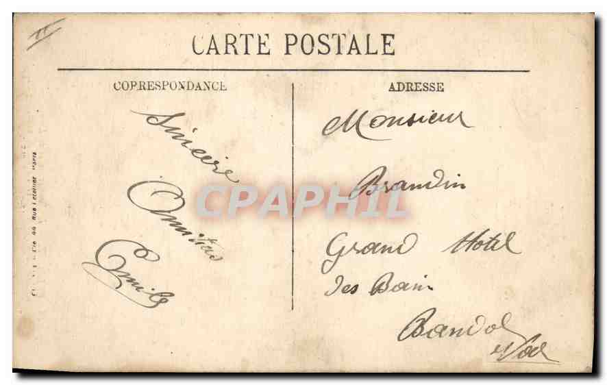 CPA Belfort Le Souterrain et le Lion  — Verso