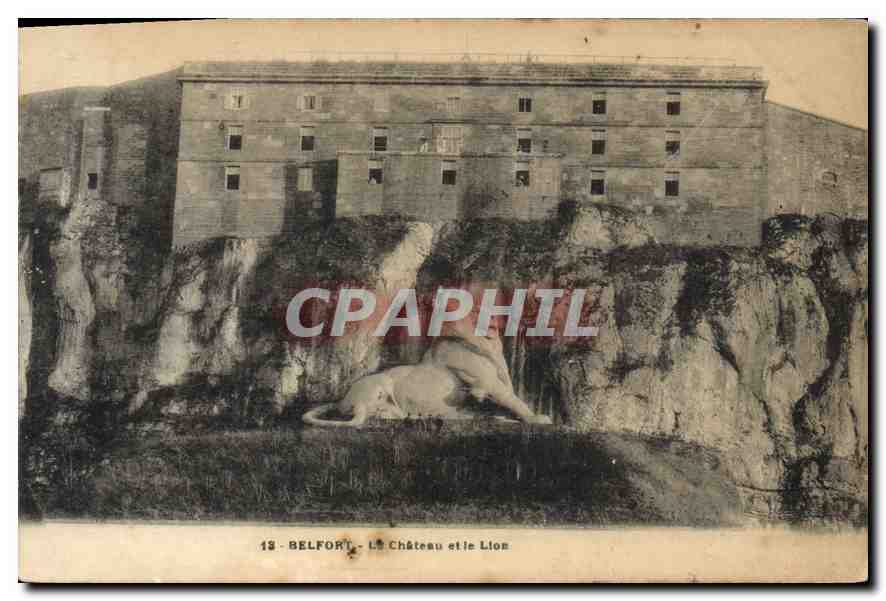 CPA Belfort Le Chateau et le Lion 