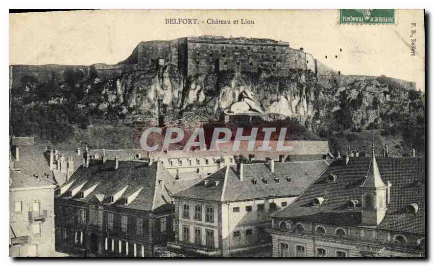 CPA Belfort Chateau et Lion 